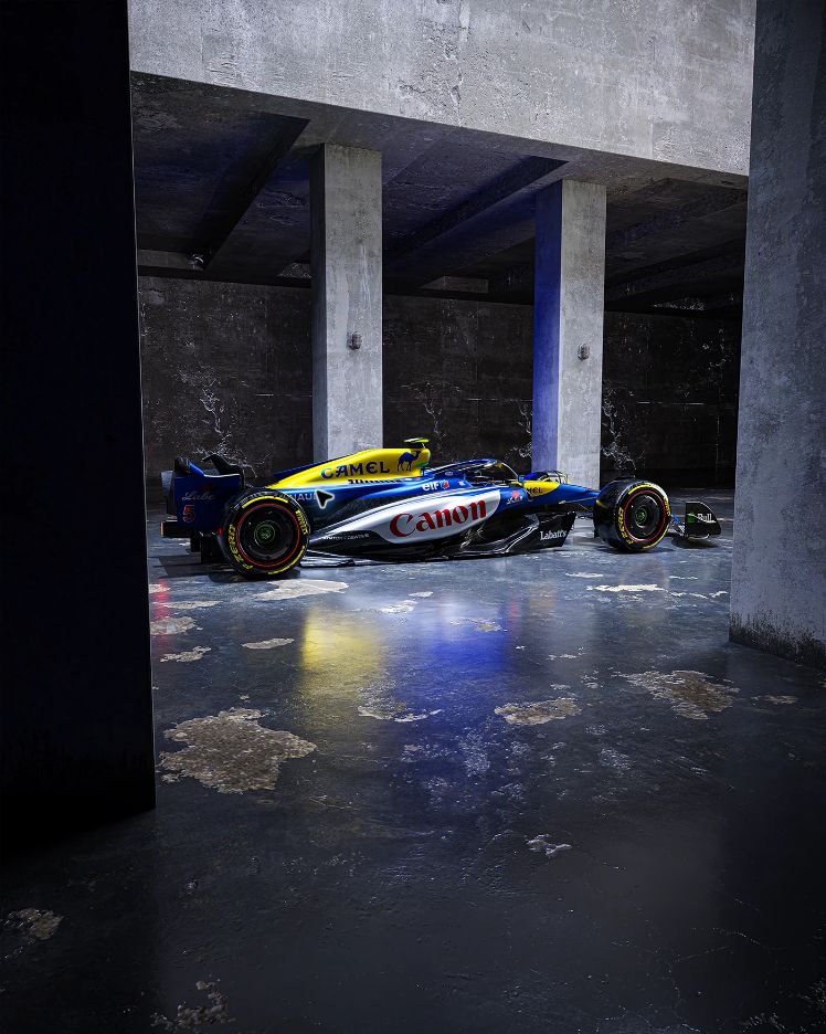 Camel Williams — Nigel Mansell Tribute, motorsport · heritage livery · cgi by Ayrton Creative, view 4