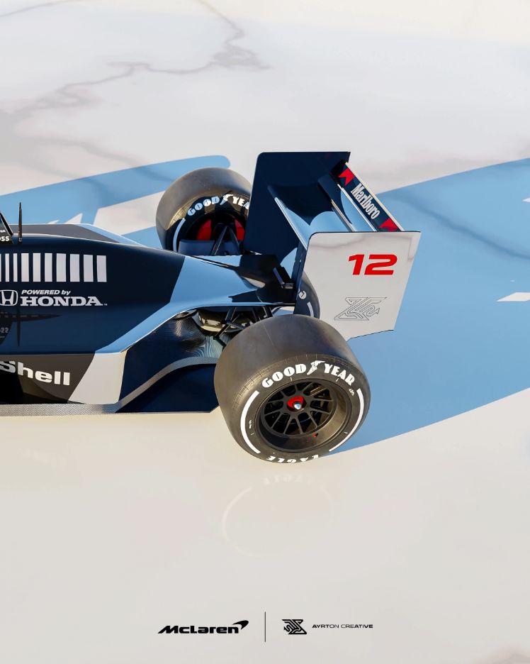 McLaren MP4/4 Concept Livery, motorsport · historic reinterpretation · 3d by Ayrton Creative, view 6