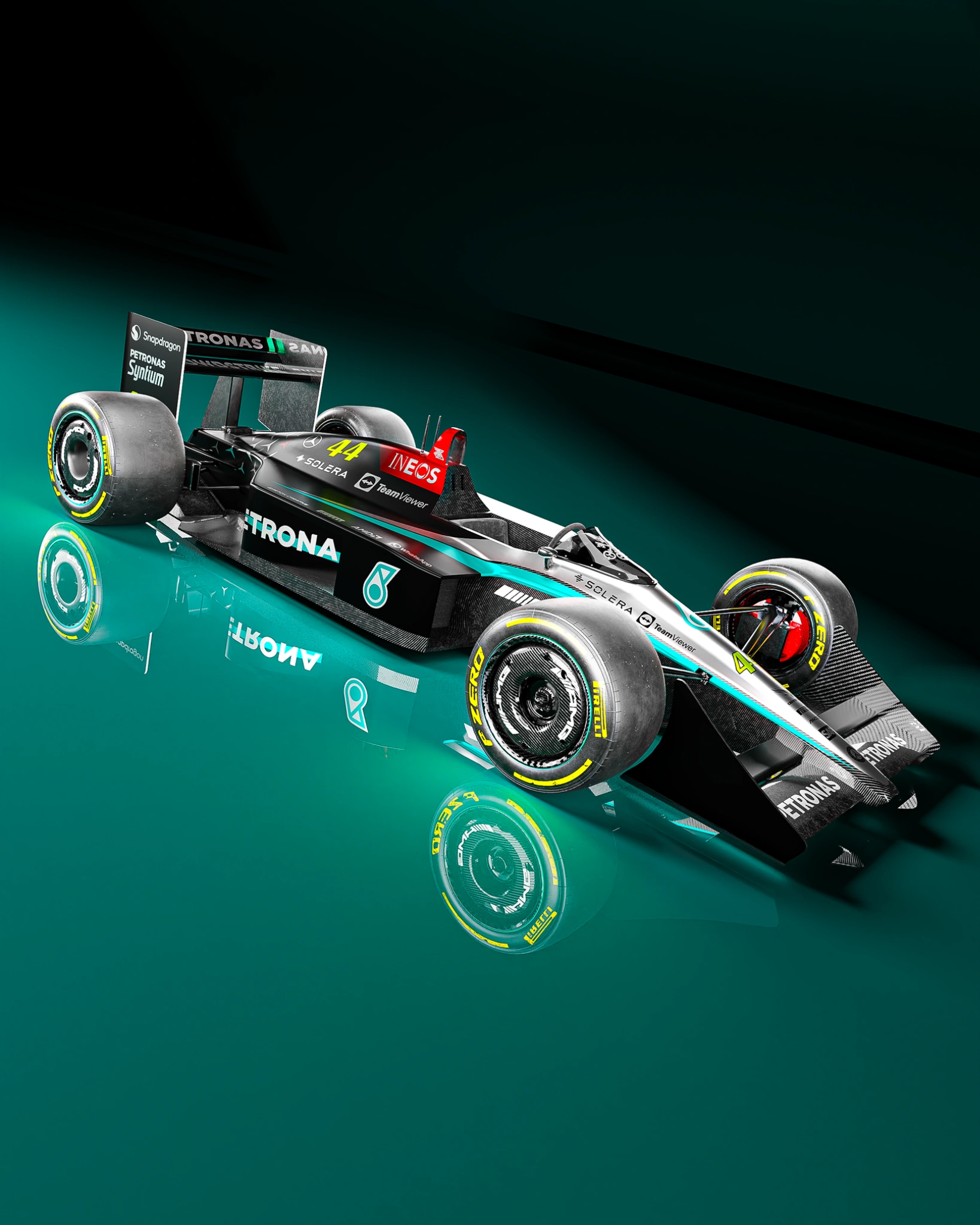 Mercedes MP4/4 - Hamilton Tribute - motorsport · heritage livery · cgi concept by Ayrton Creative (2024)