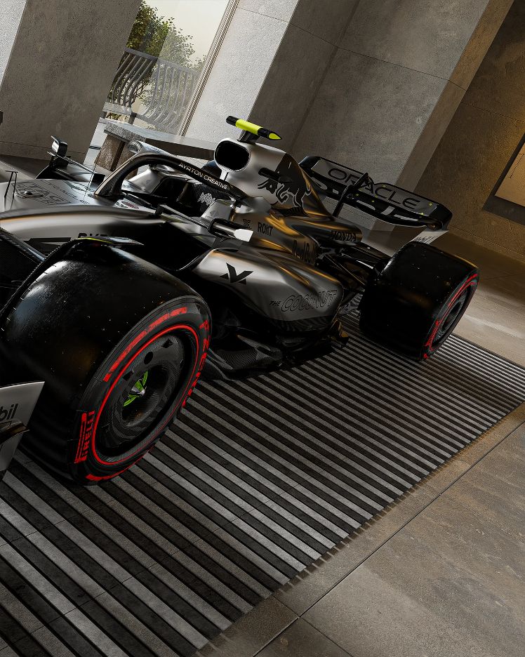 Oracle Red Bull Coconut Edition, motorsport · special-edition concept · cgi by Ayrton Creative, view 6
