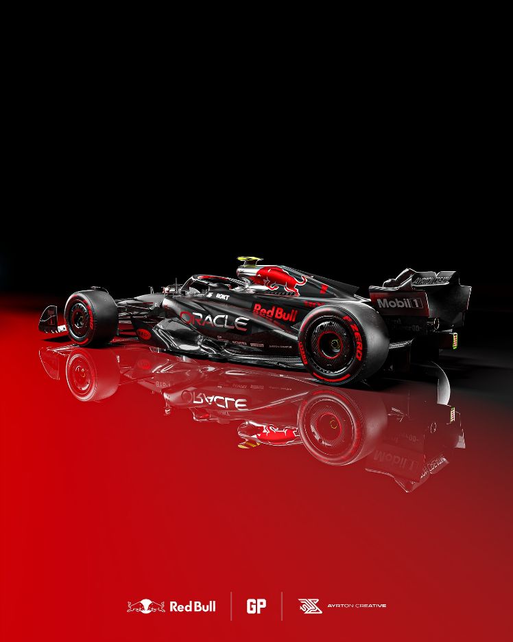 Oracle Red Bull RB21 2025 Livery, motorsport · livery concept · 3d by Ayrton Creative, view 3
