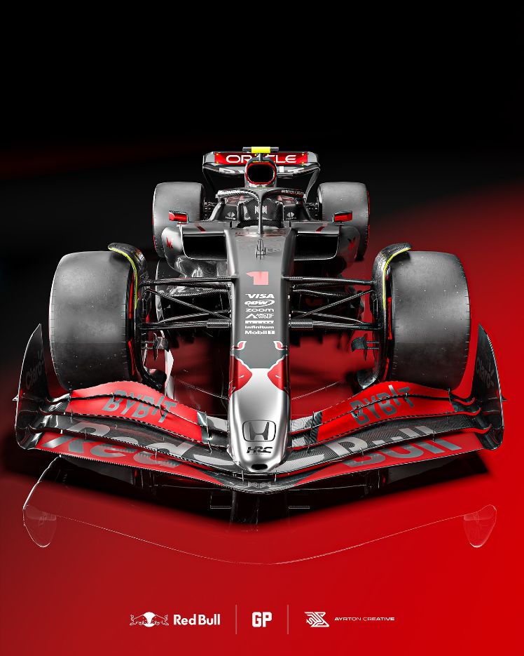 Oracle Red Bull RB21 2025 Livery, motorsport · livery concept · 3d by Ayrton Creative, view 4