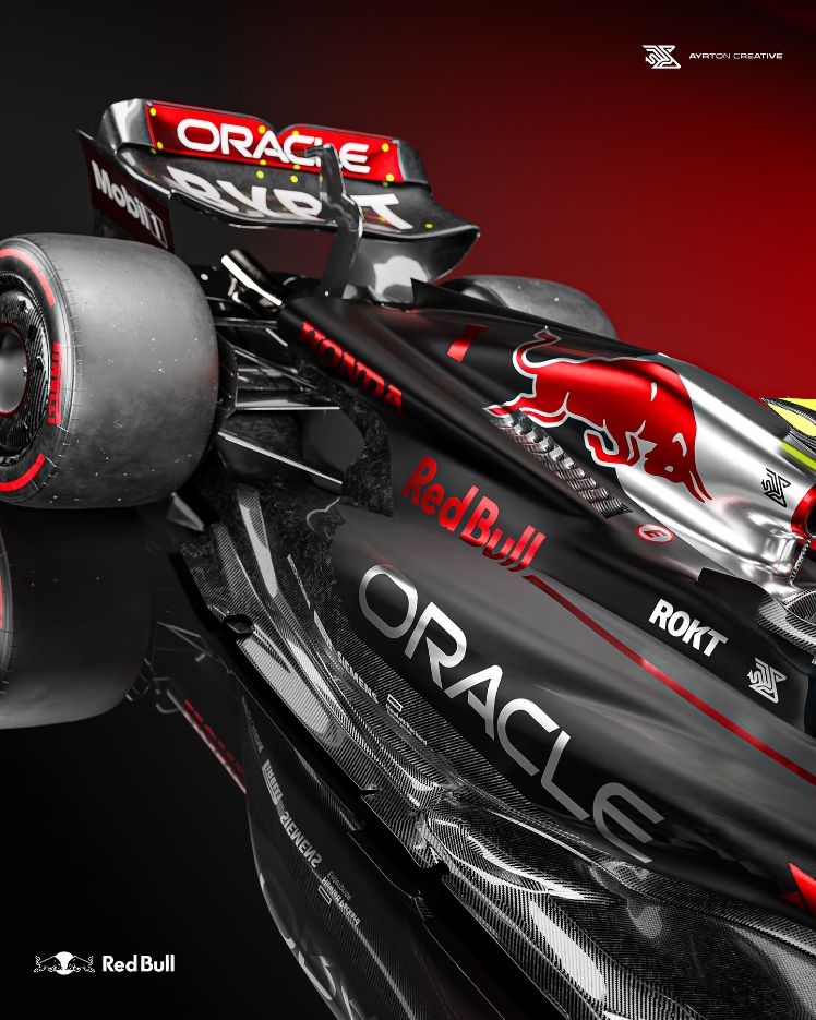 Oracle Red Bull RB21 2025 Livery, motorsport · livery concept · 3d by Ayrton Creative, view 6