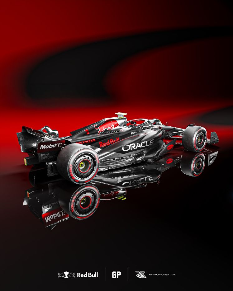 Oracle Red Bull RB21 2025 Livery, motorsport · livery concept · 3d by Ayrton Creative, view 7